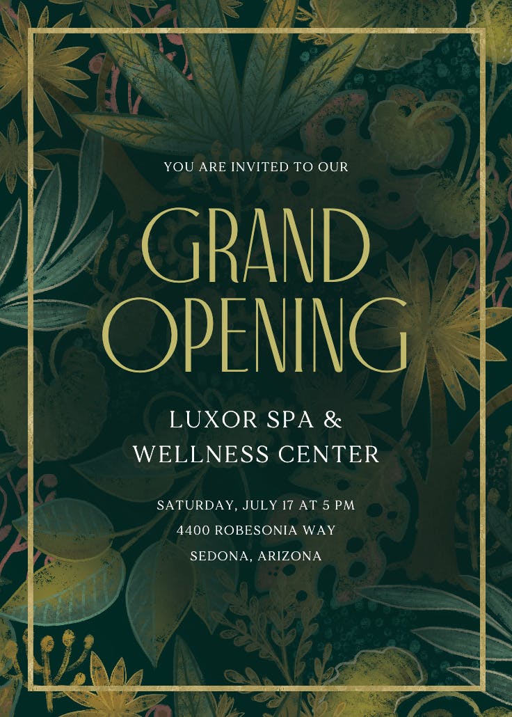 Bossa nova - grand opening invitation